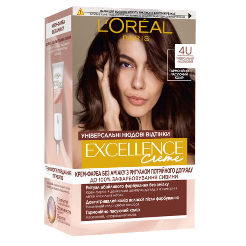 Крем-краска для волос L'оreal Paris Excellence Crème Universal Nudes 4U универсальный каштановый