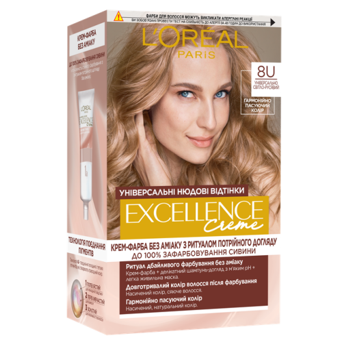 Крем-краска для волос L'оreal Paris Excellence Crème Universal Nudes 8U универсальный светло-русый