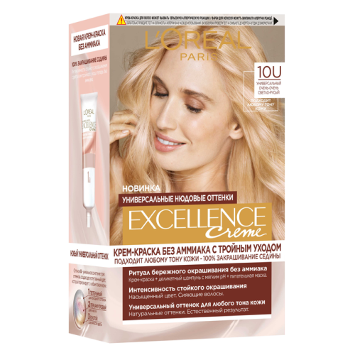 Крем-краска для волос L'оreal Paris Excellence Crème Universal Nudes 10U Универсальный светло-светло русый