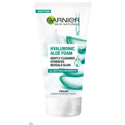 Гиалуроновая алоэ-пенка для умывания Garnier Skin Naturals для нормальной и чувствительной кожи лица 150 мл