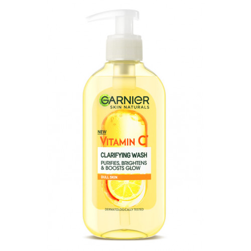 Очищаючий гель для вмивання Garnier Skin Naturals Vitamin C для тьмяної шкіри обличчя з ефектом сяйв