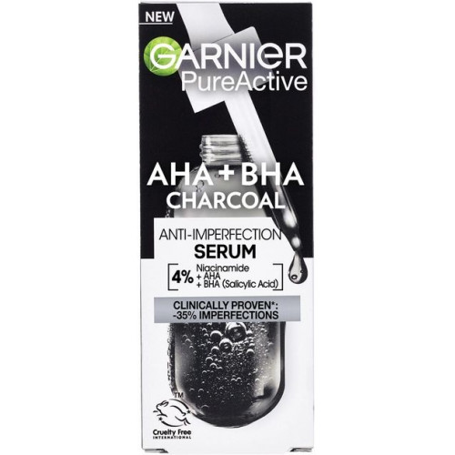 Сироватка-пілінг Garnier Pure Active з вугіллям проти недоліків шкіри обличчя 30 мл