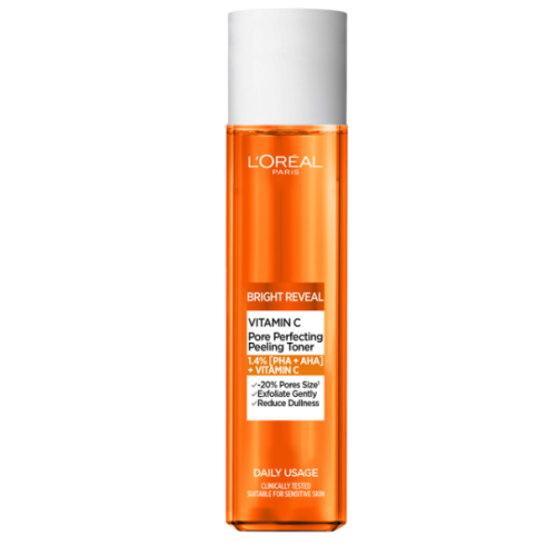 Тоник L'оreal Paris Bright Reveal Vitamin C для сужения пор для кожи лица 180 мл