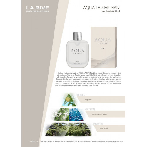 Туалетная вода для мужчин La Rive Aqua La Rive 90 мл
