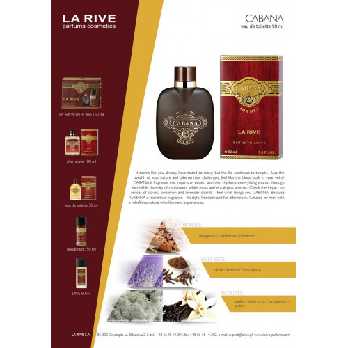 Туалетная вода для мужчин La Rive Cabana 90 мл