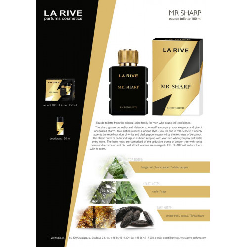 Туалетна вода для чоловіків La Rive Mr.Sharp 100 мл