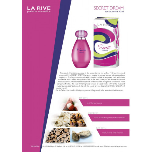 Туалетная вода для женщин La Rive Secret Dream 90 мл