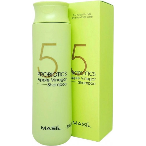 Мягкий безсульфатный шампунь с яблочным уксусом MASIL 5 Probiotics Apple Vinegar Shampoo 300 мл