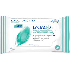 Серветки вологі для інтимної гігієни Lactacyd Антибактеріальні 15 шт