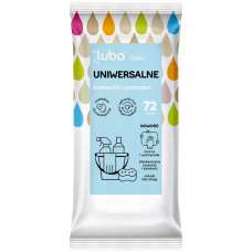 Універсальні вологі серветки для прибирання Luba Clean 72 шт
