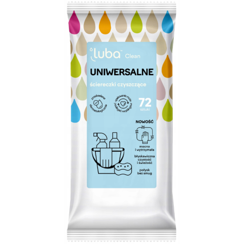 Универсальные влажные салфетки для уборки Luba Clean 72 шт