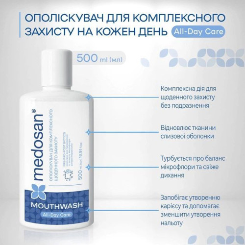 Ополаскиватель для полости рта Medosan комплексный ежедневный защиты 500 мл