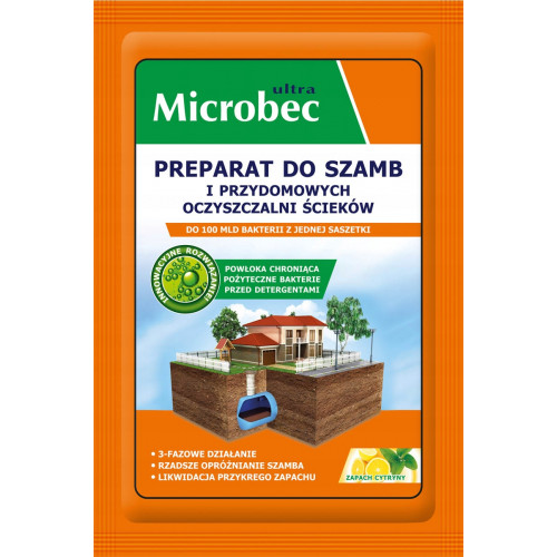 Засіб Microbec Ultra для вигрібних ям та септиків лимон 25 гр