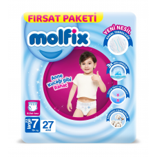 Подгузники-трусики Molfix 7 xx large 19+ кг 27 шт