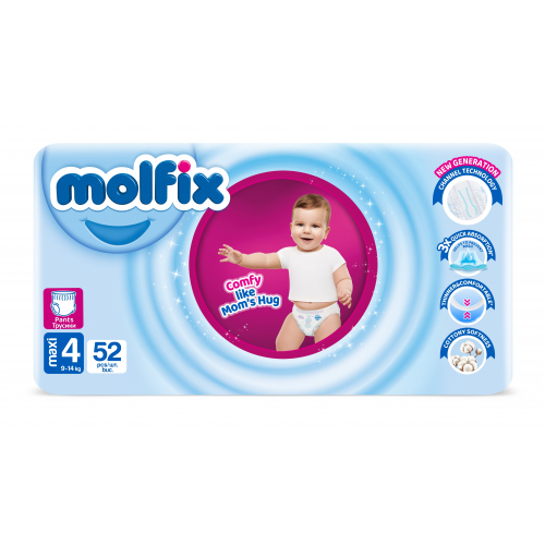 Подгузники-трусики Molfix 4 maxi 9-14 кг 52 шт