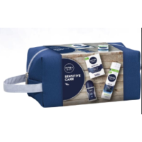 Набор Nivea Men Sensitive Care с косметичкой (б-м+гель для бритья+роликовый 50 мл)