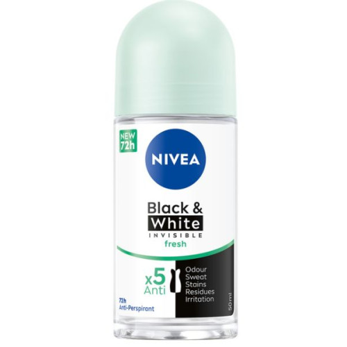 Дезодорант Nivea роликовый Black & White Invisible Fresh 50 мл