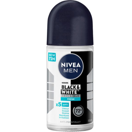 Дезодорант Nivea Men роликовий Black & White Invisible Fresh 50 мл