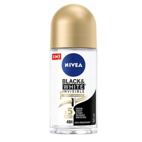 Дезодорант Nivea роликовий Black & White Invisible Silky Smooth 50 мл