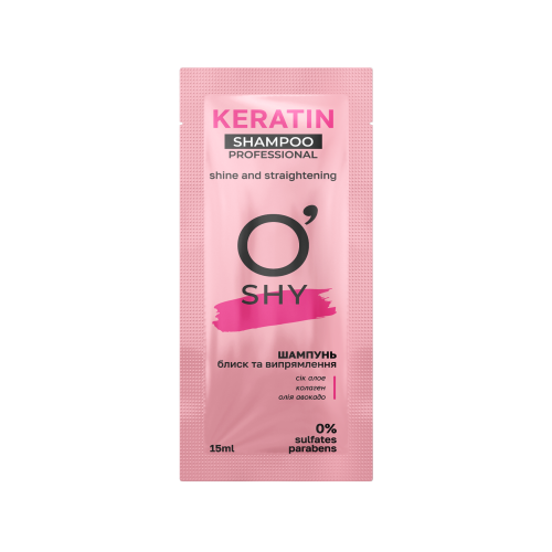 Шампунь для волос O'Shy Keratin Блеск и выпрямление 15 мл