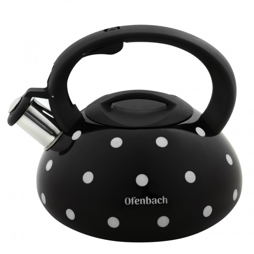 Чайник 2.5 л из нержавеющей стали со свистком и ручкой soft touch №100301