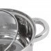 Каструля з нержавіючої сталі з скляною кришкою 1.7 л №100511