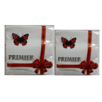 Салфетки столовые Primier 33*33 белая 2 слоя 50 шт