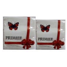 Салфетки столовые Primier 33*33 белая 2 слоя 50 шт