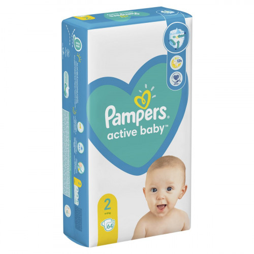 Підгузки Pampers Active Baby-Dry Mini №2 3-6 кг 64 шт