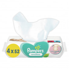 Серветки дитячі вологі Pampers Sensitive 52 шт