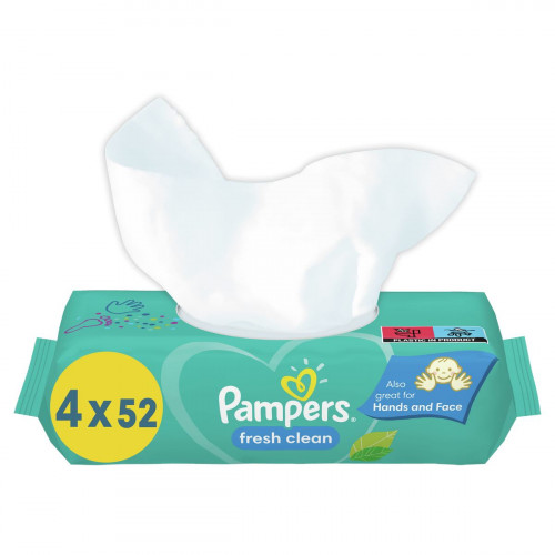 Серветки дитячі вологі Pampers Fresh Clean 52 шт