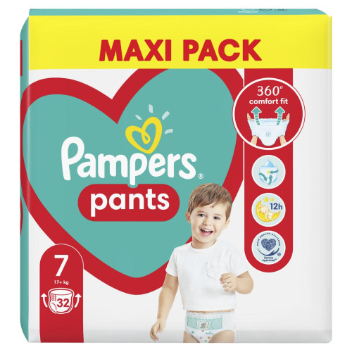 Підгузки-трусики Pampers Pants maxi №7 17+ кг 32 шт
