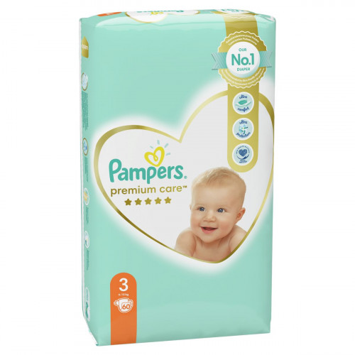 Подгузники Pampers Premium Care midi №3 4-9 кг 60 шт