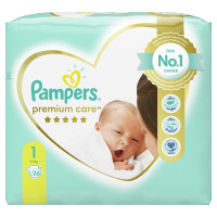 Підгузки Pampers Premium Care Newborn №1 2-5 кг 26 шт