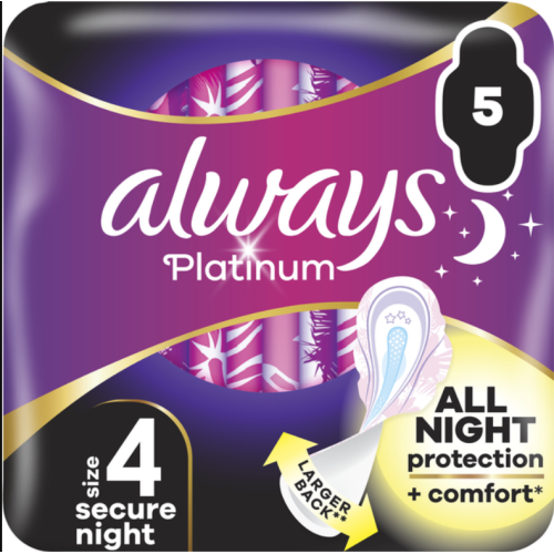 Прокладки Always Ultra Platinum Protection Comfort Secure Night Single 5 шт