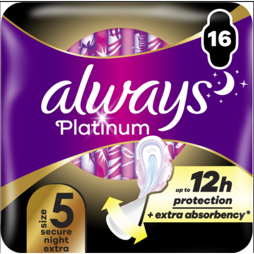 Прокладки Always Ultra Platinum Protection Comfort Secure Night Extra Quatro 16 шт