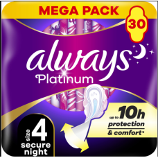 Прокладки Always Ultra Platinum Protection Comfort Secure Night Mega 30 шт