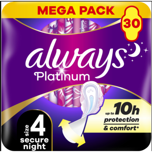 Прокладки Always Ultra Platinum Protection Comfort Secure Night Mega 30 шт