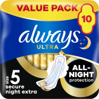 Прокладки Always Ultra Secure Night Extra ароматизированные Duo 10 шт