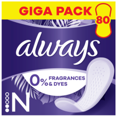Прокладки щоденні Always 0% Daily Fresh Normal Quatro 80 шт