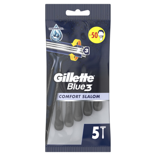 Станки для бритья Gillette одноразовые Blue 3 Comfort Slalom 5 шт