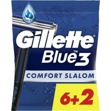 Станки для бритья Gillette одноразовые Blue 3 Comfort Slalom 6+2 шт