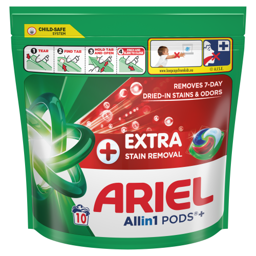Капсулы для стирки Ariel Pods+ All-in-1  Extra Stain Removal 10 шт