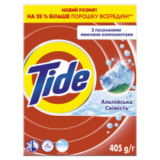Стиральный порошок Tide для ручной стирки Aqua Puder Альпийская свежесть 405 гр