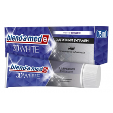 Зубна паста Blend-a-med 3D White з деревним вугіллям 75 мл