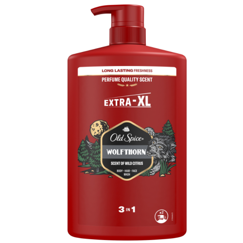 Гель для душа-шампунь Old Spice 3в1 Wolfthorn 1000 мл