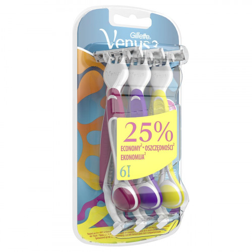 Станки для бритья Gillette одноразовые Venus 3 6 шт