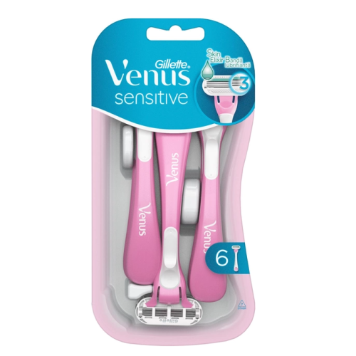 Станки для бритья Gillette одноразовые Venus 3 Sensitive Skin Pink 6 шт