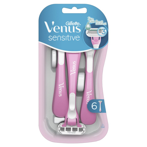 Станки для бритья Gillette одноразовые Venus 3 Sensitive Skin Pink 6 шт