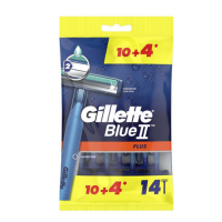 Станки для гоління Gillette одноразові Blue ІІ Plus 10+4 шт